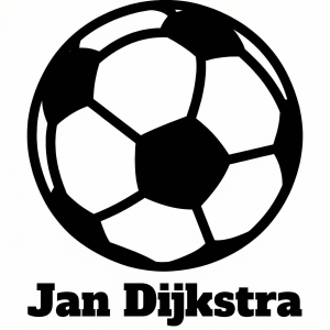 Muursticker voetbal met naam