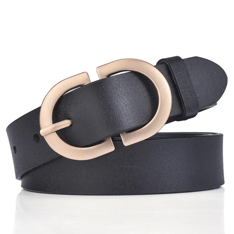 Riem heren - Elegante bruine leren riem met gouden gesp voor stijlvol comfort - Afbeelding 8