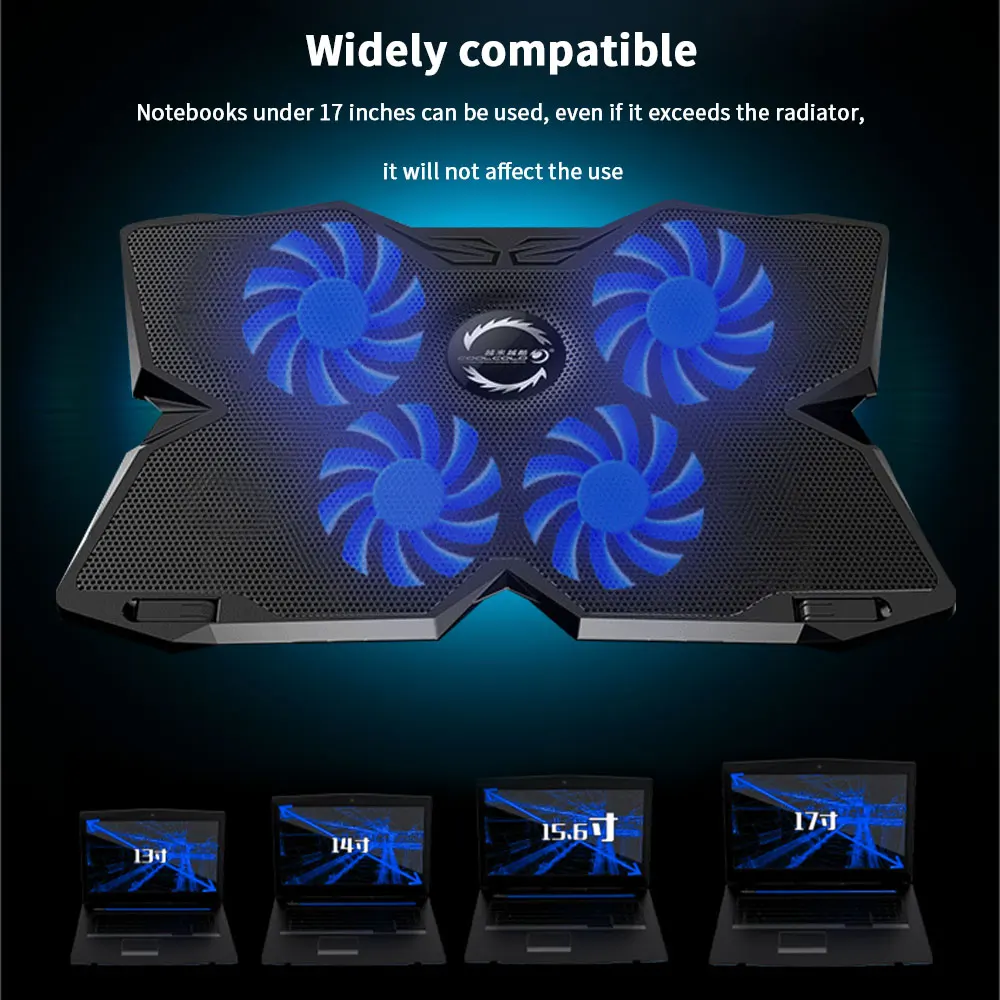 Laptopstandaard - Ergonomisch Design met Blauwe LED Ventilatoren voor Koeling - Afbeelding 7