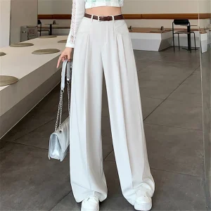 Linnen broek dames - Elegante wijdvallende pasvorm voor comfortabele stijl
