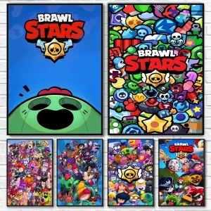 Posters - Brawl Stars Collectie met Kleurrijke Ontwerpen voor Gamerdecoratie