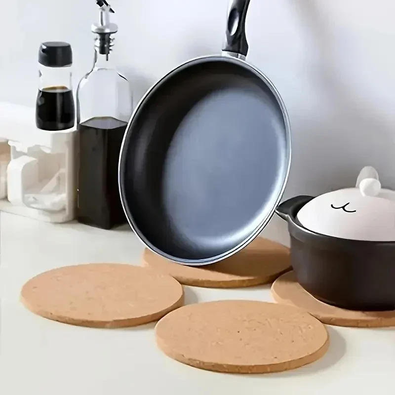 Onderzetters pannen - Set van 4 hittebestendige kurk onderzetters voor veilig koken - Afbeelding 6