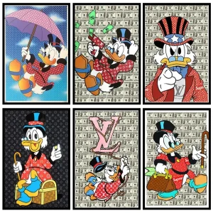 Posters - Kleurrijke Scrooge McDuck Collectie voor Wanddecoratie