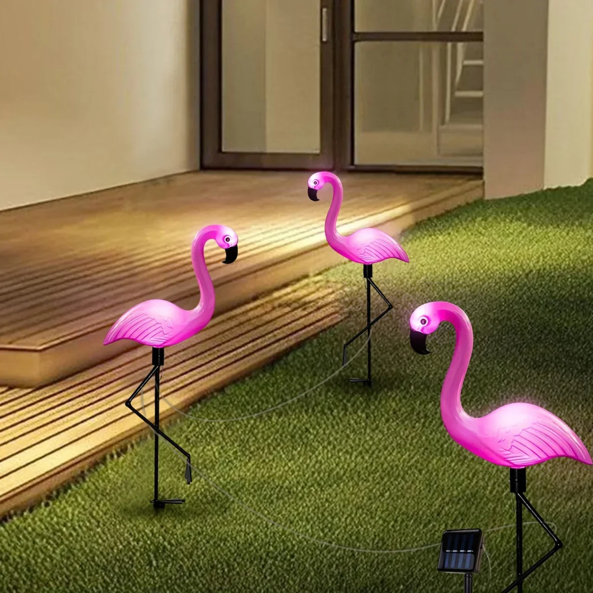 tuindecoratie - roze flamingo verlichting voor sfeervolle avonden - Afbeelding 5