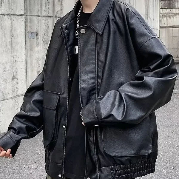 Leren jas heren - Zwarte stijlvolle uitstraling voor een stoere look - Afbeelding 2