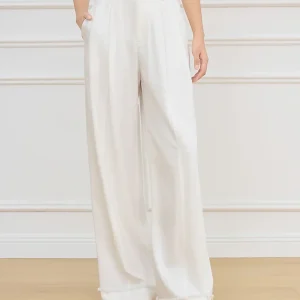Linnen broek dames - elegante witte wijdte voor ultiem comfort