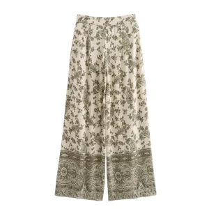Linnen broek dames met bloemenprint voor een zomerse look