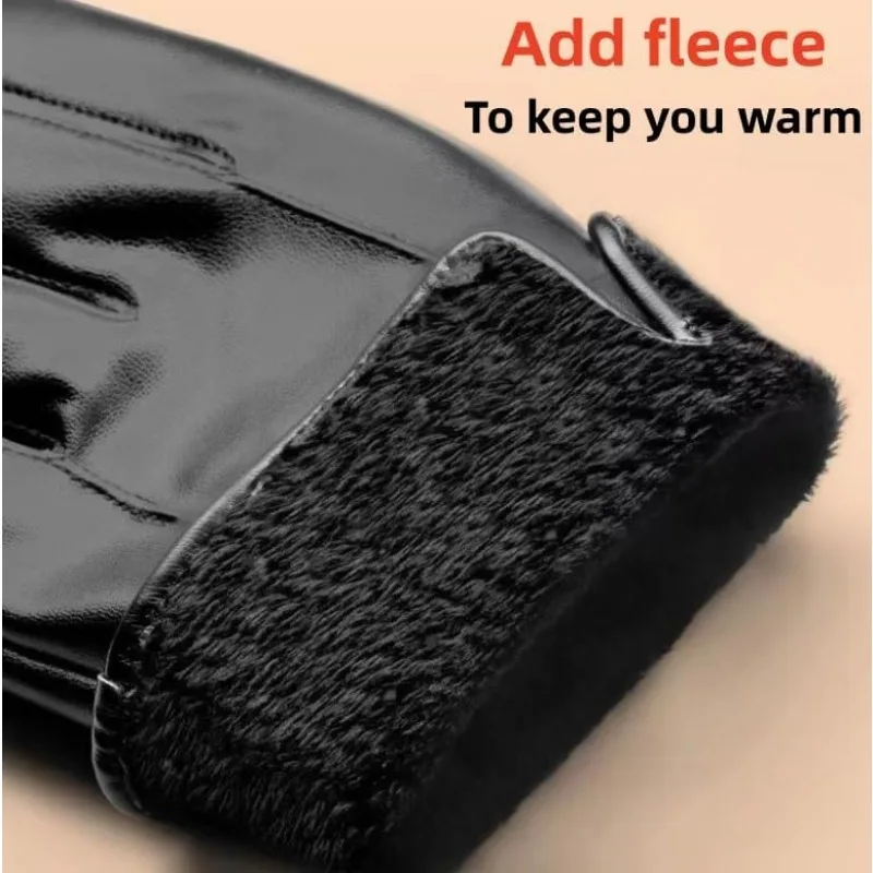 lederen handschoenen heren - elegante zwarte afwerking voor een stijlvolle uitstraling - Afbeelding 5