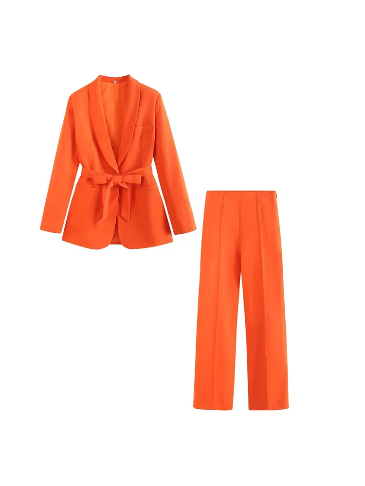 broekpak dames feestelijk - oranje glamour voor een stralende entree - Afbeelding 9