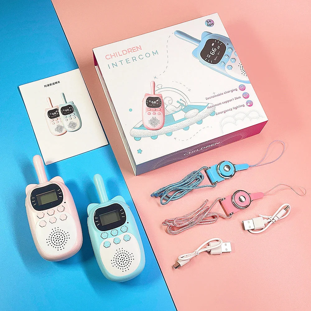Walkie Talkies Kinderen - Schattige Kat Design voor 3-5KM Bereik - Afbeelding 2