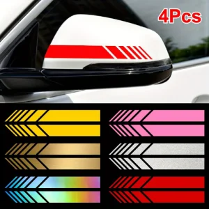 Auto stickers - Set van 4 met gestroomlijnde strepen voor unieke styling