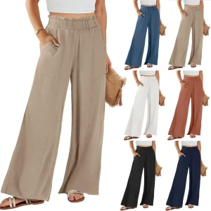 Linnen broek dames - Elegante wijdvallende snit voor ultiem comfort