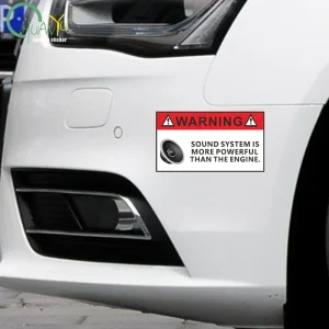 Auto stickers - Waarschuwende stickers voor krachtig geluidssysteem