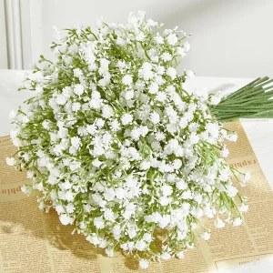 tuindecoratie - set van 3 prachtige witte bloemstukken voor een sprookjesachtige tuin