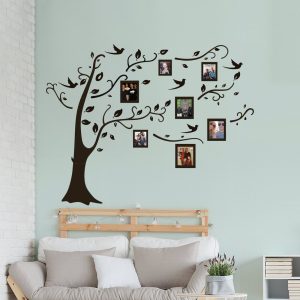 Muursticker boom met fotolijsten