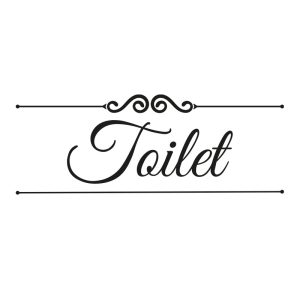 Deursticker toilet