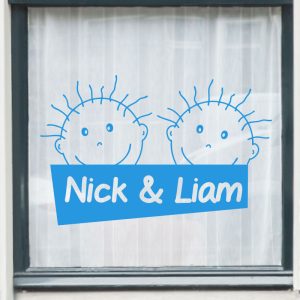 Geboortesticker tweeling met namen