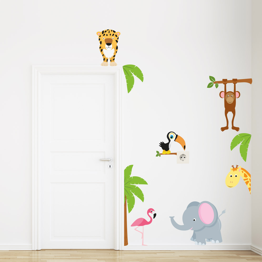 Muursticker dieren jungle - Afbeelding 2