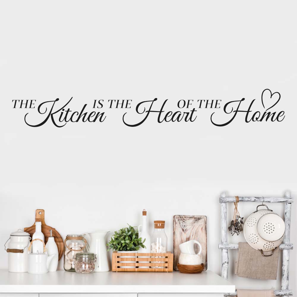 Muursticker keuken – Kitchen is the heart of the home - Afbeelding 2