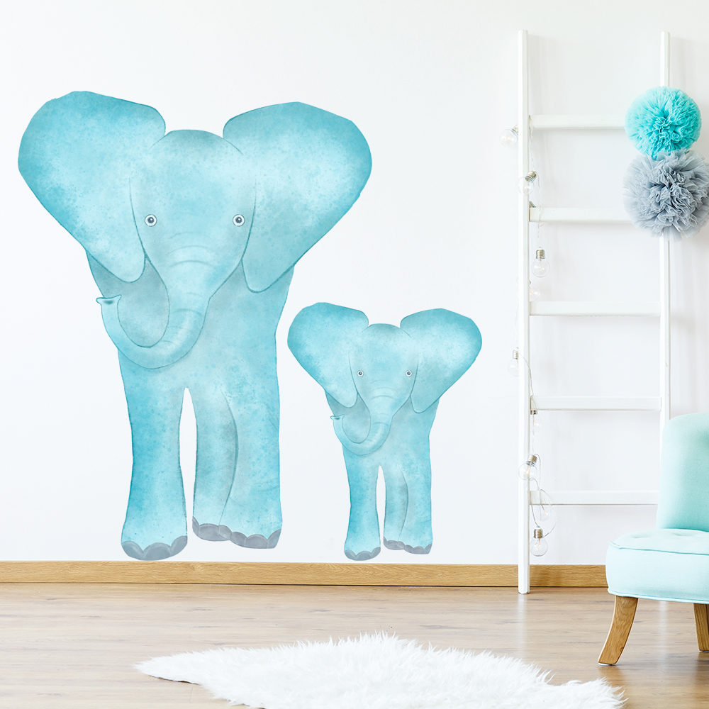 Muursticker olifant babykamer - Afbeelding 2