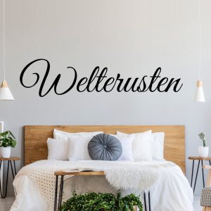 Muursticker Welterusten, personaliseerbaar