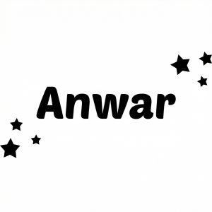 Muursticker naam met sterren