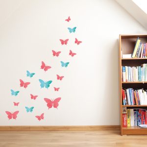 Vlinders muurstickers, set met 20 vlinders